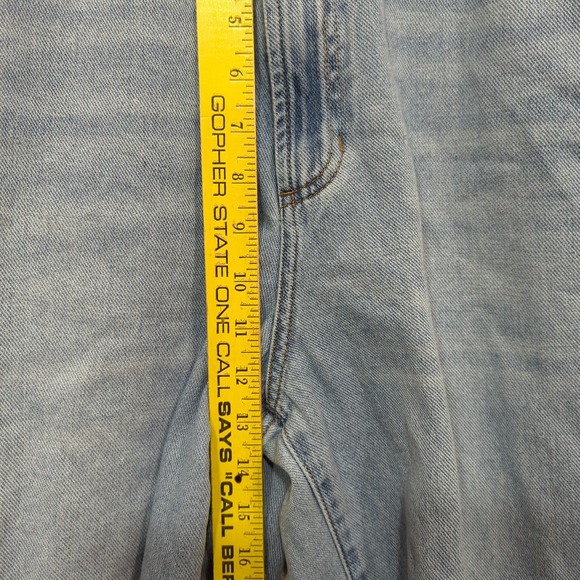 DKNY Wide Leg Jeans Womens 32/14 High Waist Light Wash No Stretch - Picture 5 of 11